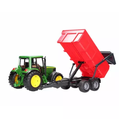 Traktor John Deere 6920 z czerwon przyczep wywrotk 02057 Bruder