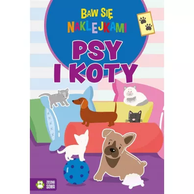 KSIAZECZKA EDUK A4 BAW SIE NAKLEJKAMI PSY I KOTY