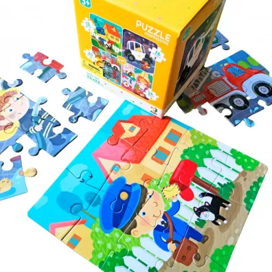 Puzzle 4w1 - Moje Zawody (12+16+20+24 el.) Dodo
