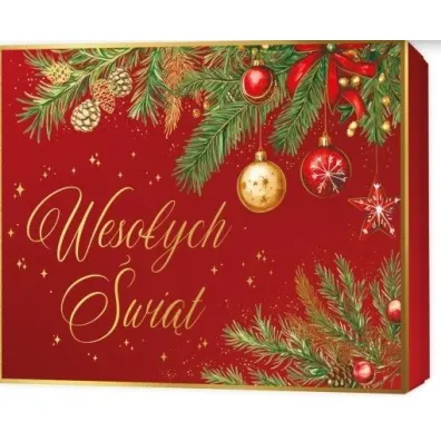 Pude�ko prezentowe �wi�teczne, ga��zki (22,5x17,5x4cm)