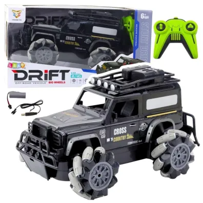 Teren�wka R/C obr�t O 360 1:12 czarny LeanToys