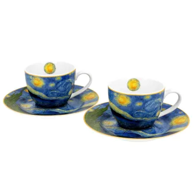 Duo Sp. z o.o. Zestaw filianek espresso Van Gogh Starry Night 2 x 90 ml 2 szt.