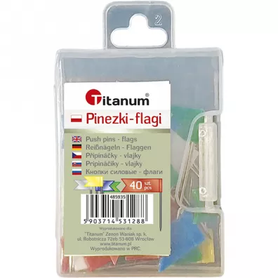 Titanum Pinezki flagi 40 szt.