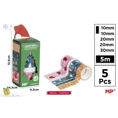 Mp Main Paper TA�MY DEKORACYJNE �WI�TECZNE BN WASHI OP5SZT MP CH57004-3