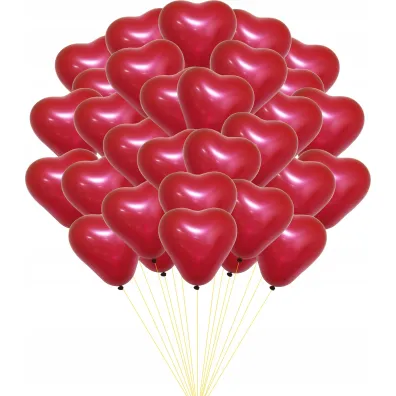 Balony Serce 25cm 50 szt