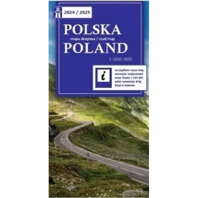 Polska mapa drogowa 2024/2025 1:800 000