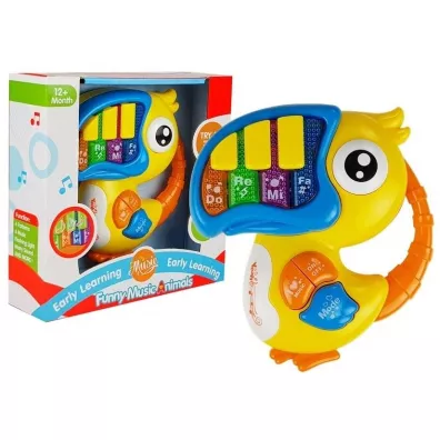 Leantoys Pianinko Do Re Mi papuga te