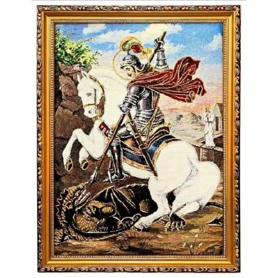 Obraz Haftowany �w. Jerzy 42/32cm