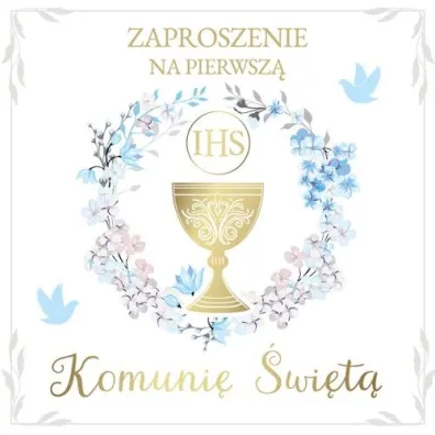 Armin Style ZAPROSZENIE KOMUNIA 130X130 Z KOP AS ZP-98 OP10S