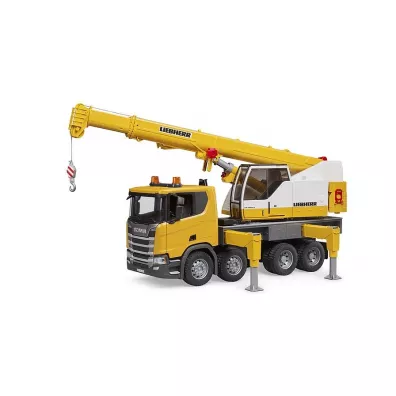 Scania Super 560R ciarwka ta z dwigiem Bruder