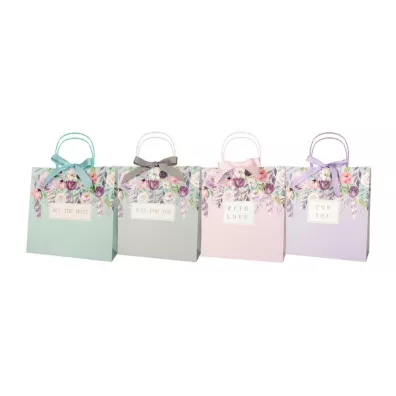 incood. Torba prezentowa 28x28 z kokard pastelowa mix