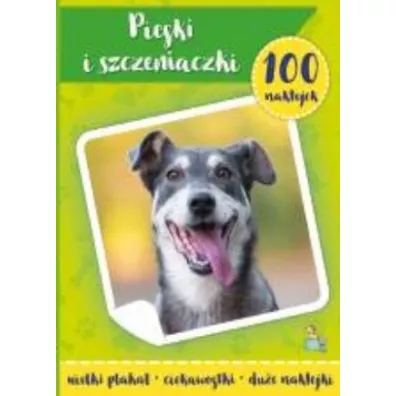 100 naklejek z plakatem. Psy i szczeniaczki