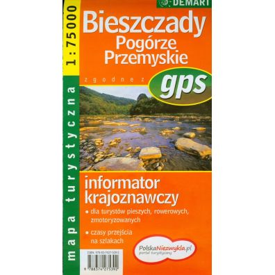 Mapa turystyczna Bieszczady, Pogórze Przemyskie 1:75 000