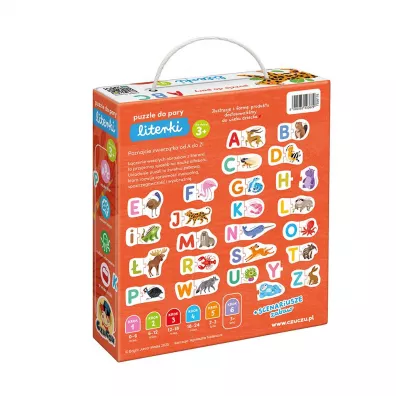 CzuCzu Puzzle do pary Literki 3+ Bright Junior Media