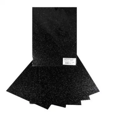 Galeria Hobby Karton brokatowy czarny 250g, 25x35 cm, 5 arkuszy