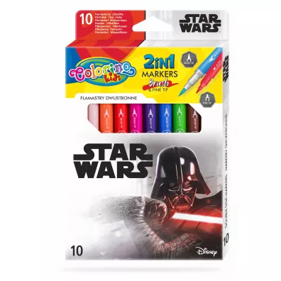 Patio Flamastry dwustronne Colorino Kids Star Wars 10 szt.