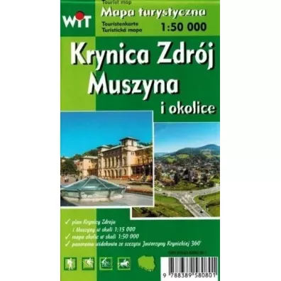 Mapa turystyczna Krynica Zdr�j, Muszyna i okolice 1:50 000