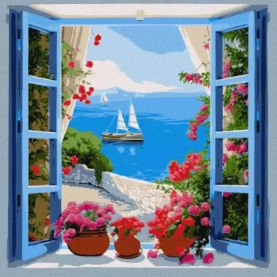 Ideyka Malowanie po numerach - Pejza� morski 40x40cm
