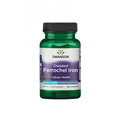 Swanson Albion Chelat �elaza Ferrochel 18 mg - suplement diety 180 kaps.