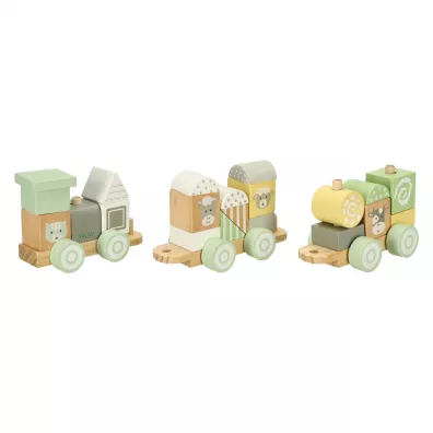 Lulilo Poci�g kolejka drewniana pastelowy