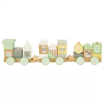 Lulilo Poci�g kolejka drewniana pastelowy
