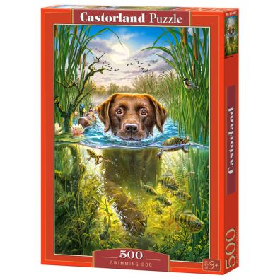 Puzzle 500 el. Swimming Dog Castorland