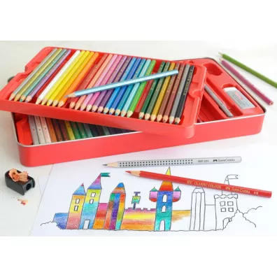 Faber-Castell Kredki zamek opakowanie metalowe 60 szt.
