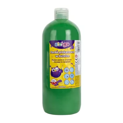 Strigo Farba plakatowa w butelce zielona 1000 ml