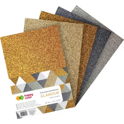 Happy Color Arkusze piankowe GLAMOUR Brokat A4 5 szt.