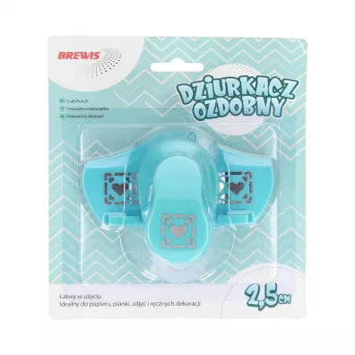 Brewis Dziurkacz ozdobny brzegowy - Serce 2,5cm
