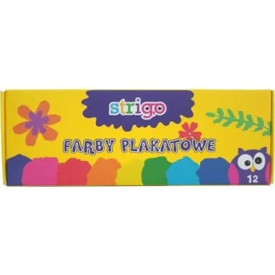 Strigo Farby plakatowe 12 x 20 ml