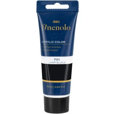 Deli Farba akrylowa Finenolo czarna 75ml