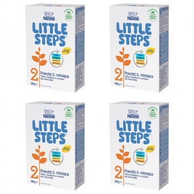 Nestle Little Steps 2 Mleko nastpne w proszku dla niemowlt powyej 6. miesica Zestaw 4 x 500 g