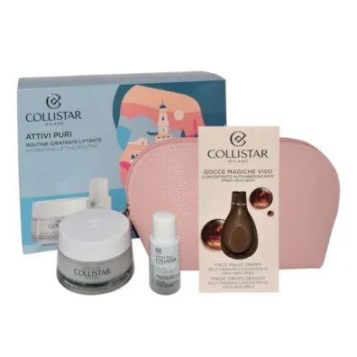 Collistar Zestaw Facial Lotion do twarzy + Volumizing Krem do twarzy + Kosmetyczka