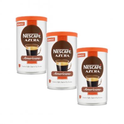 Nescafe Azera Americano Kawa rozpuszczalna i drobno zmielone ziarna Zestaw 3 x 100 g