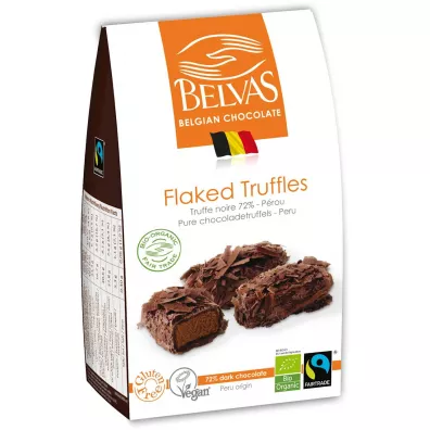 Belvas Belgijskie czekoladki trufle gorzka czekolada 72% fair trade bezglutenowe 100 g Bio