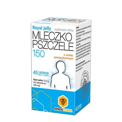 Apipolfarma Mleczko Pszczele 150 mg Suplement diety 45 tab.