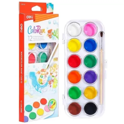 Deli Farby akwarelowe ColoRun 12 kolor�w