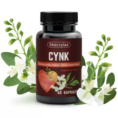 Skoczylas Cynk 3 formy, mied,EGCGi kwercetyna Suplement diety 60 kaps.