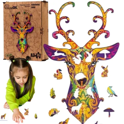 Puzzle drewniane eko 95 el. Szlachetny jele� A3 Maksik