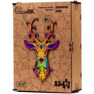 Puzzle drewniane eko 95 el. Szlachetny jele� A3 Maksik