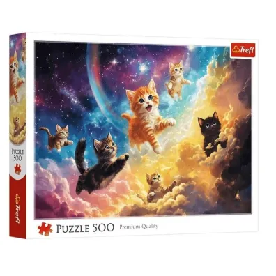 Puzzle 500 Kosmiczne kotki Trefl