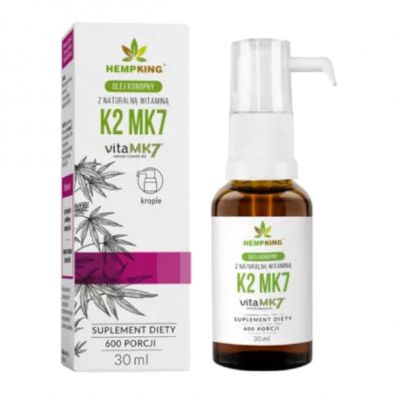 HempKing Witamina K2 MK7 w oleju konopnym - suplement diety 30 ml Bio
