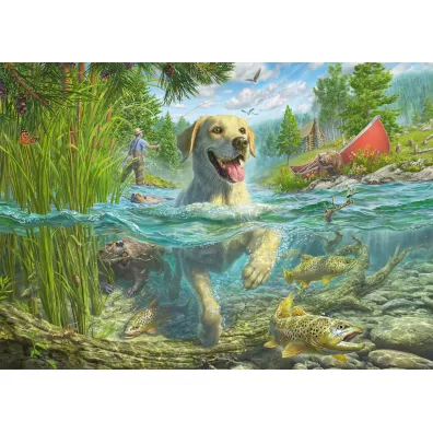 Puzzle 1000 el. PQ Mark Fredrickson Labrador na rybach Schmidt
