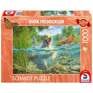 Puzzle 1000 el. PQ Mark Fredrickson Labrador na rybach Schmidt