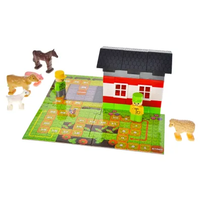 Klocki konstrukcyjne Block&Steps Weso�a farma + Gra planszowa 3w1
