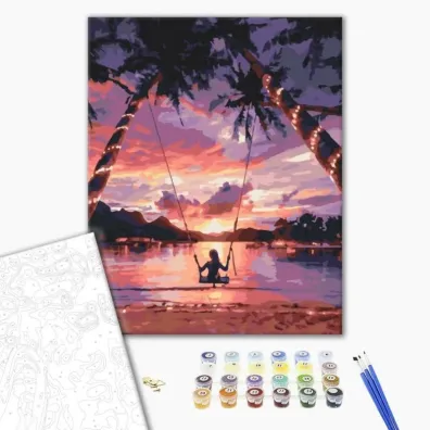Brushme Malowanie po numerach - Niebia�ska Satysfakcja 40x50cm