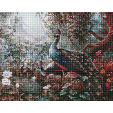 Ideyka Diamentowa mozaika - Bajkowe pawie 40x50cm