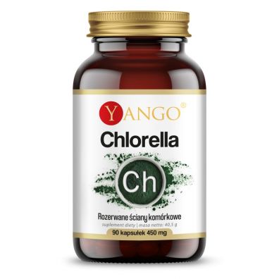 Yango Chlorella - z rozerwanymi cianami komrkowymi Suplement diety 90 kaps.
