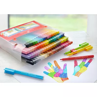 Faber-Castell Flamastry connector Zestaw prezentowy 80 szt.